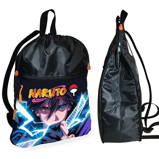 Рюкзак-мешок для обуви,спортивной формы Аниме Наруто Акацуки детская сумка для сменки с расширителем (01211)
