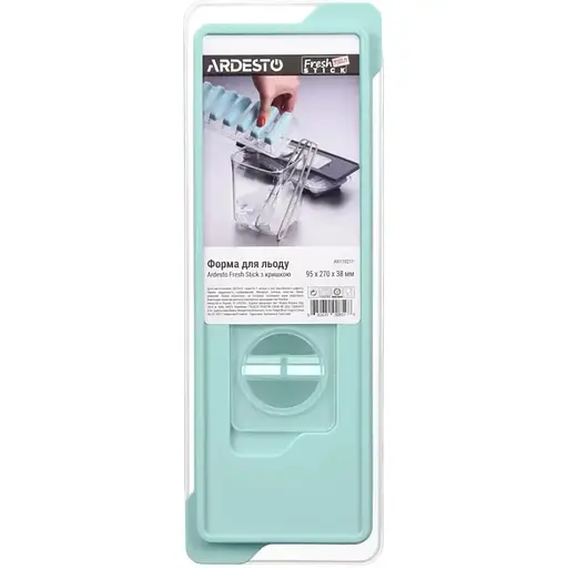 Форма для льда Ardesto 9 секций прозрачная с силиконовым дном и крышкой (AR1102TP) - фото 2