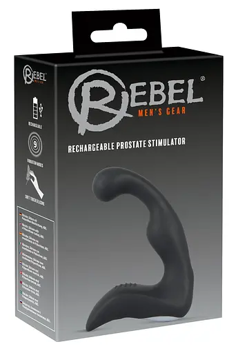 Стимулятор простати Rebel Mens Gear Rechargeable, 14.3 см чорний