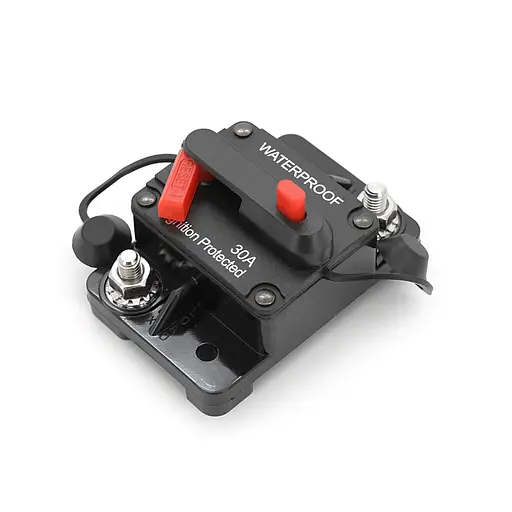 Автоматичний вимикач запобіжник однополюсний постійного струму 12-48V GG-CB5 Waterproof 30A - фото 2