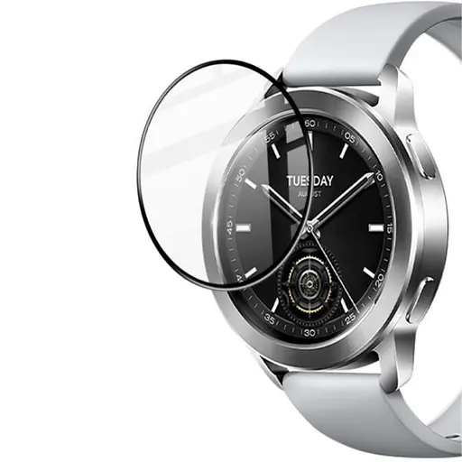 Полимерная пленка 3D (full glue) (тех.пак) для Xiaomi Watch S3 Черный - фото 2