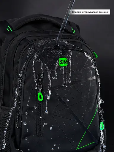 Ортопедичний рюкзак підлітковий чорний з usb портом для хлопців Winner / SkyName для старшокласників (90-139 О) - фото 9