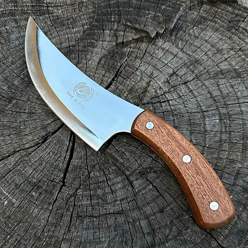 Обвалочный нож для мяса Satori из нержавеющей стали с деревянной рукояткой 23 см, Kitchen Master 87652 - фото 6