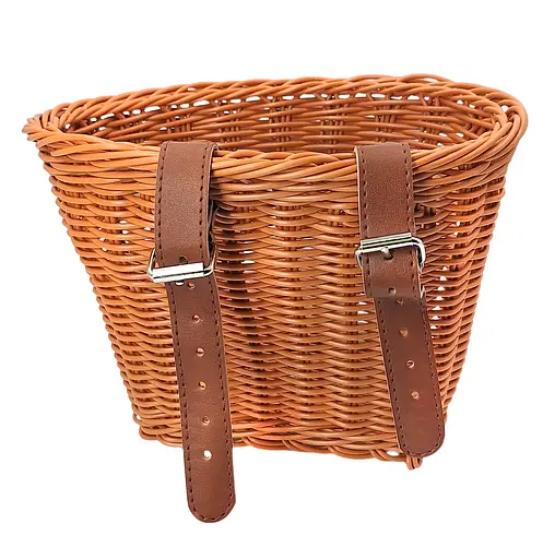 Корзина на детский велосипед / самокат 20х16х16 см плетеная ретро коричневая (G0001895) - фото 3