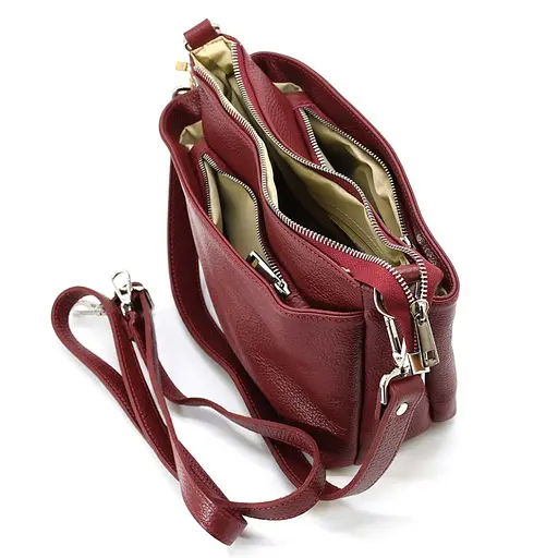 Кожаная женская сумка кросс-боди Virginia Conti 25х18х11 см sum0026332 - фото 6