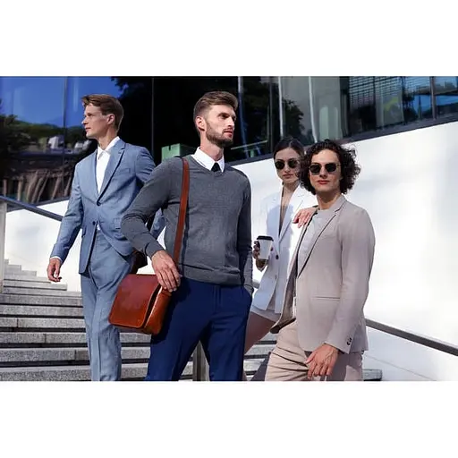 Чоловіча шкіряна сумка через плече Time Resistance 25х32х8 см sum0025715 - фото 5