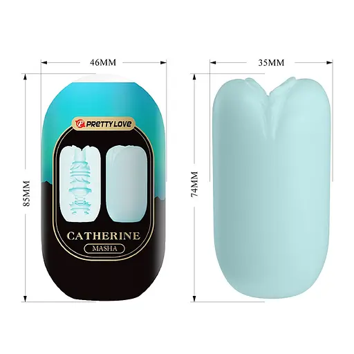 Мастурбатор Pretty Love Catherine Masha (блакитний) - фото 9