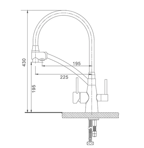 Змішувач для кухні Gappo з підключенням фільтра G4398-13 золото/чорн Золотий - фото 5