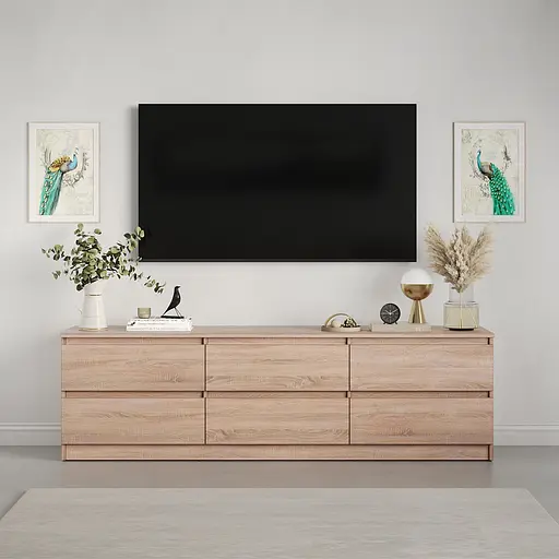 Тумба під телевізор MebelStar Нео 6Ш 180x43x53 см Дуб сонома (MBS-1291) - фото 2