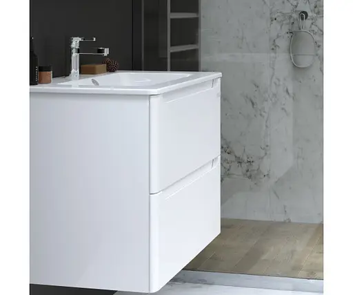 Тумба підвісна Sanwerk Вега Air 81 Білий з умивальником Падова (MV0000813) Білий - фото 2