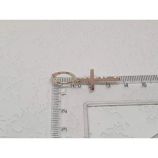 Золотая моносерьга Tango Крестик. 470611Ш - фото 3