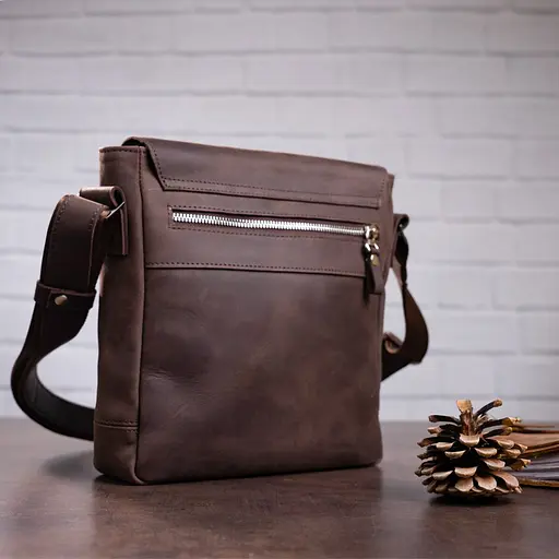 Сумка кожаная мужская SHVIGEL 22х21х7,5 см sum0012804 - фото 6