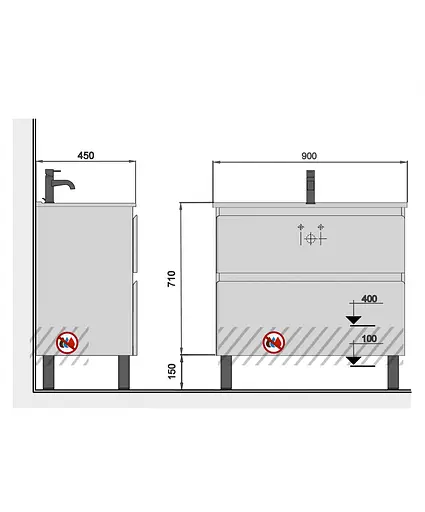 Тумба Мойдодир Палермо 90-U з умивальником ID-90 Білий - фото 2
