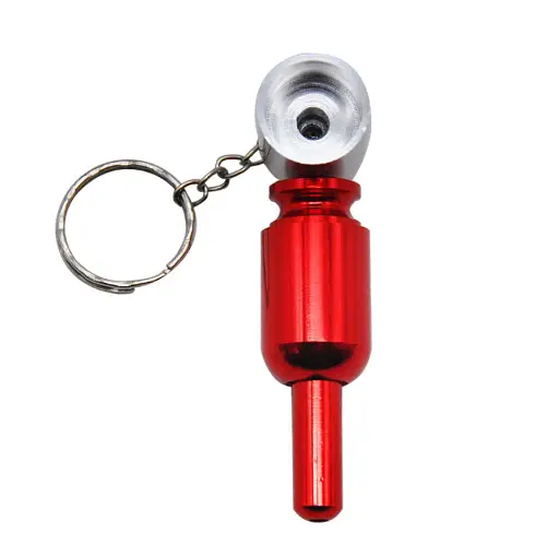 Трубка курительная металлическая HL-195 Silver Red (17849) - фото 2