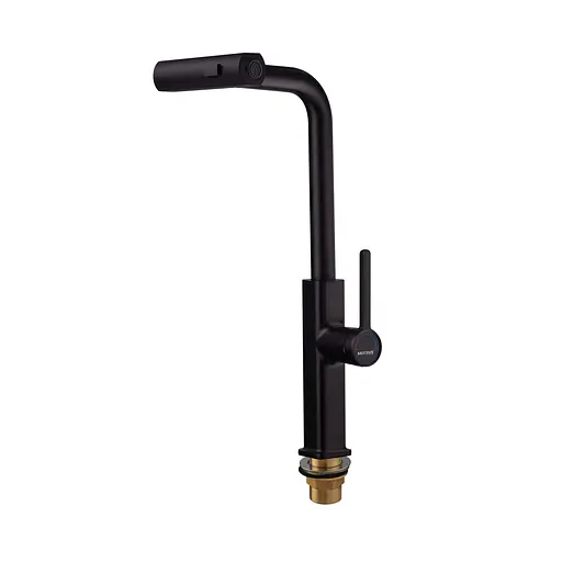 Смеситель для кухни с выдвижным изливом Mixxus Premium Hammer 014 Black MI6954 Черный матовый - фото 7