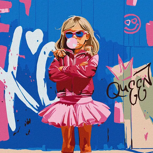 Набір для розпису по номерах Малишка на мільйон, Ideyka, 50x50 см, КНО8555