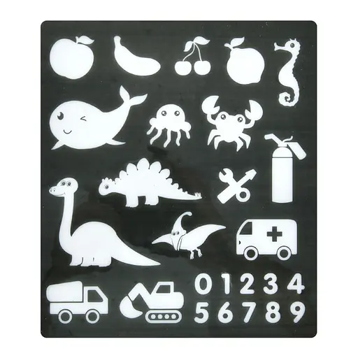 Дощечка для рисования светом CQ150-4-5(Dinosaur) маркера 4 шт - фото 3