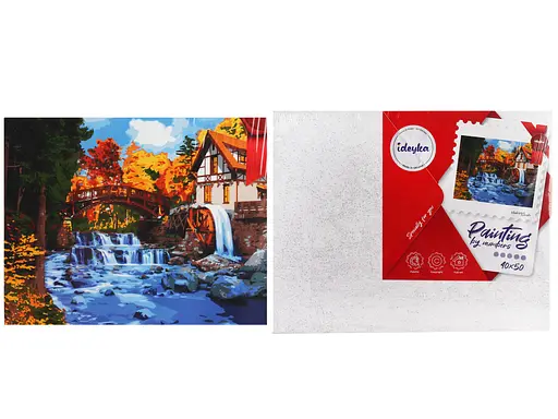 Набір для розпису по номерах Будиночок з млином, 40x50 см, КНО6310