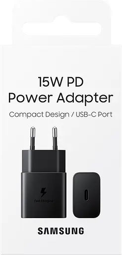Мережевий зарядний пристрій Samsung 15W Power Adapter (w/o Cable) - Black (EP-T1510NBEGEU) (6972210) - фото 3
