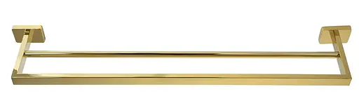 Вішалка подвійна для рушника Rea Erlo 02 gold REA-80005 Золотий - фото 2