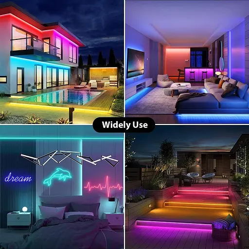 Світлодіодна стрічка Lucienstar Led Neon Rope Lights - 5M Flexible Led Neon Rope Lights Control з пультом дистанційного керування - фото 6