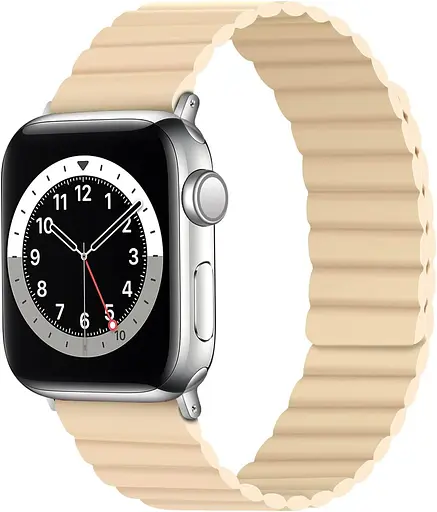 Силиконовый магнитный ремешок Tasikar для Apple Watch 45 мм, 44 мм, 42 мм, серия 8, 7, 6, 5, 4, 3, 2, 1 SE - фото 2