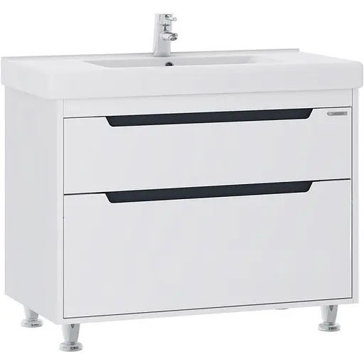 Тумба з умивальником Sanwerk Грета 100 з умивальником Принц MV0000302 Білий - фото 1