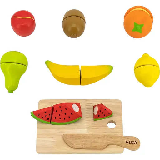 Іграшкові продукти Viga Toys Нарізані фрукти з дерева (44539) - фото 1