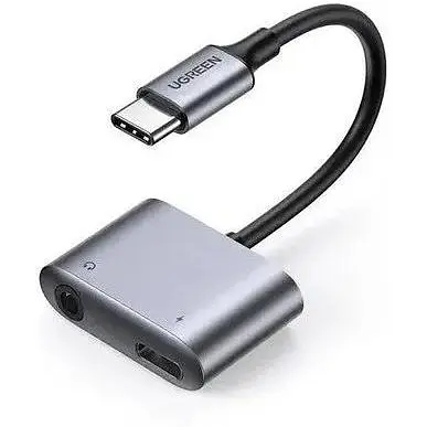 Перетворювач адаптер Ugreen CM231 Usb-C to 3.5 mm Audio Adapter with PD (UGR-60164) - фото 1