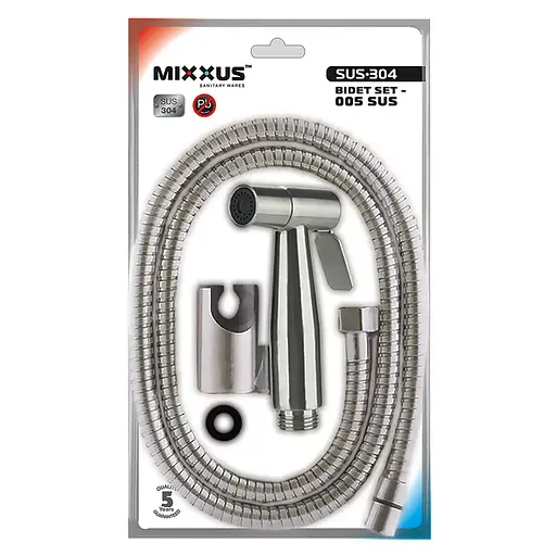 Гігієнічний гарнітур Mixxus Bidet SET-005 SUS MI5986, Нержавіюча сталь - фото 1