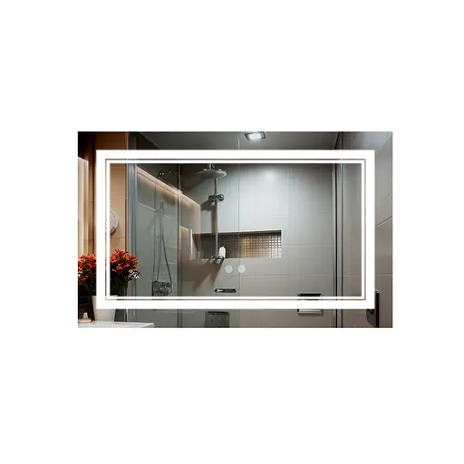 Дзеркало Qtap Cardinal 500x700 з LED-підсвічуванням Touch, з антизапотіванням, з димером температури кольору (3000-6500K) Reverse QT0478C5070 - фото 1