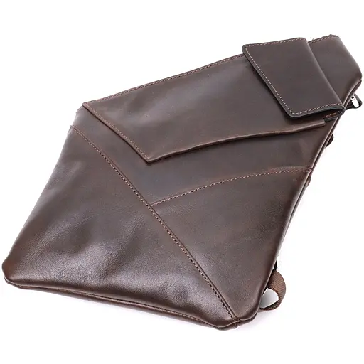 Шкіряна чоловіча сумка GRANDE PELLE 20х30х2 см sum0023590 - фото 3