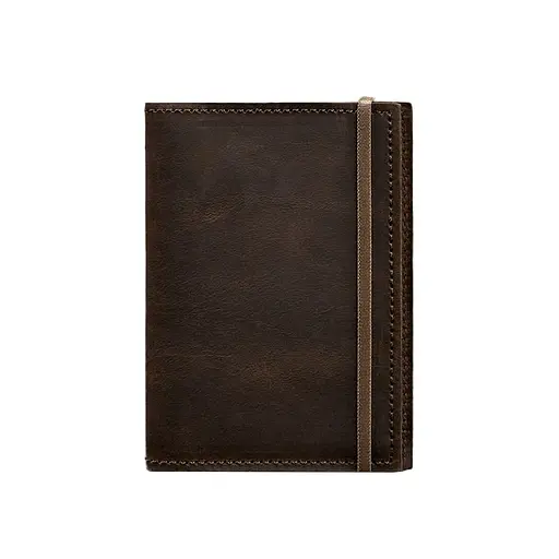 Кожаная обложка для паспорта 1.0 темно-коричневая Crazy Horse - фото 7