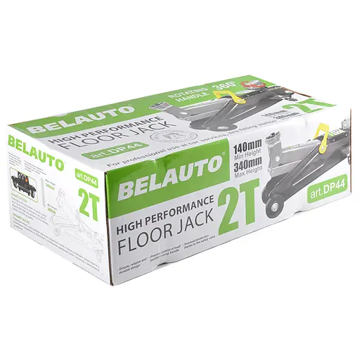 Домкрат гидравлический (подкатный) Belauto DP44, 2 т картонная упаковка (DP44) - фото 4