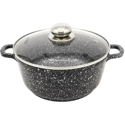 Каструля з кришкою Styleberg ST3018 алюмінієва 1.4 л 16 см Сірий - фото 1