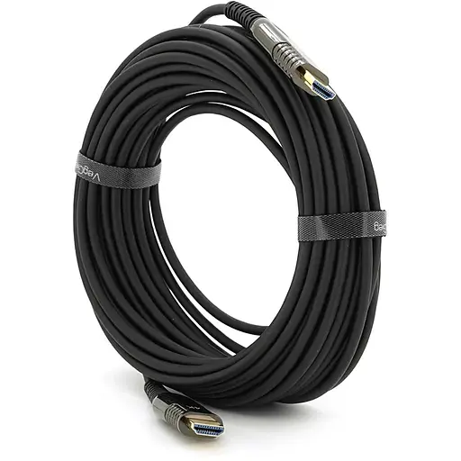 Кабель VEGGIEG HA-12 HDMI-HDMI 4K UHD, 12.0m, v2,0, OD-4.0mm, круглий, Black, коннектор Black-Metal, Box
