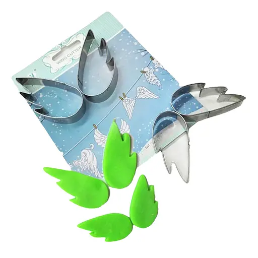 Каттеры кондитерские металлические вырубки для мастики, пряников, теста "Крылья" набор из 4 форм, Kitchen Master 81551 - фото 1