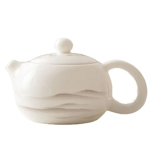 Чайник СиШи Белый Фарфор Далекие Горы, 210 мл