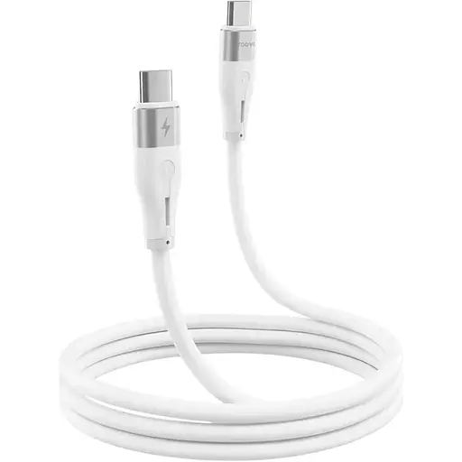Кабель Proove Soft Silicone USB-C to USB-C 60W 1m White (CCSO60002202) [130638]