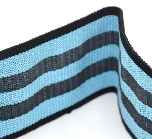 Тканинна гумка PowerPlay 4111 Hip Band M Medium для фітнесу та спорту Блакитна (d_76cm) (PP_4111_Blue_M) - фото 4