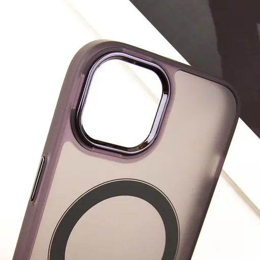 Чохол Epik TPU+PC Lily with MagSafe для Apple iPhone 15, 6.1 Dark Purple - фото 5