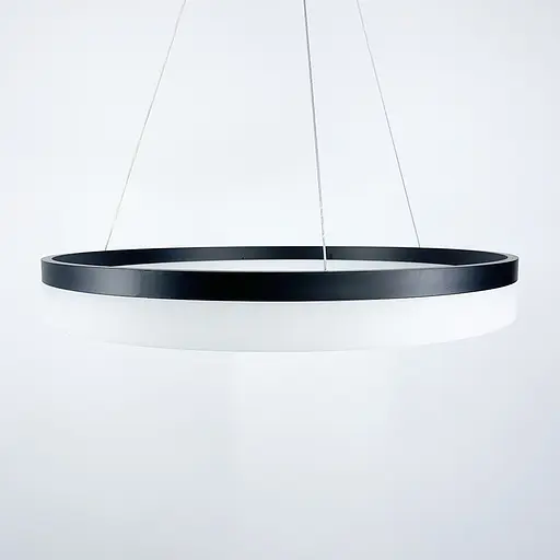 Современная LED люстра в черном каркасе Ст. M 2702 BK | Line F - фото 7