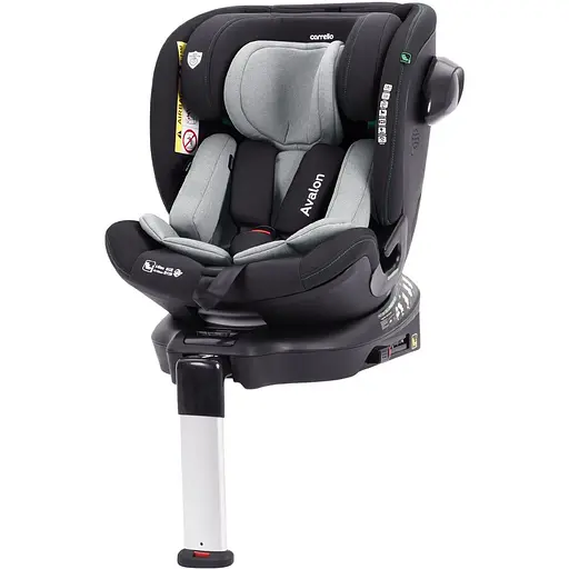 Автокрісло Carrello Avalon CRL-8805 Sky Grey з поворотом, опорною стійкою
