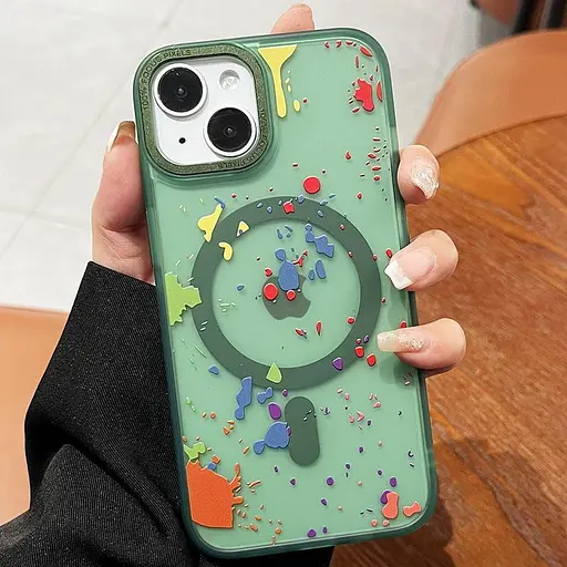 Чохол Epik TPU+PC Flush with MagSafe для Apple iPhone 15, 6.1 Dark green - фото 2