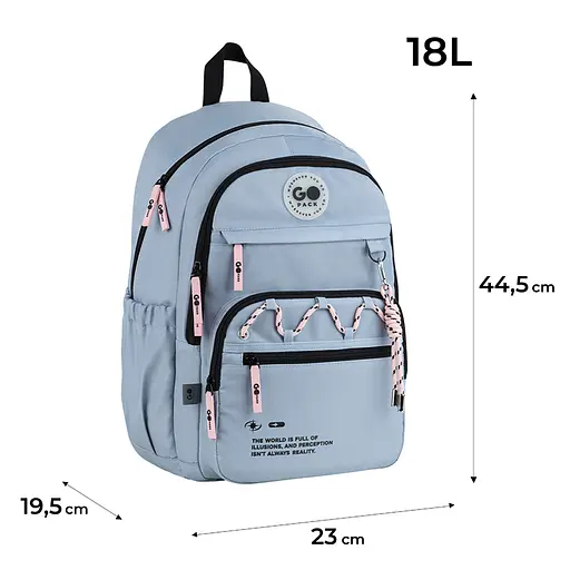 Рюкзак GoPack Teens 121L-2 Светло-голубой (GO26-121L-2) - фото 2