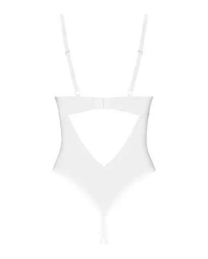 Боді Obsessive Alissium Crotchless M/L білий - фото 5