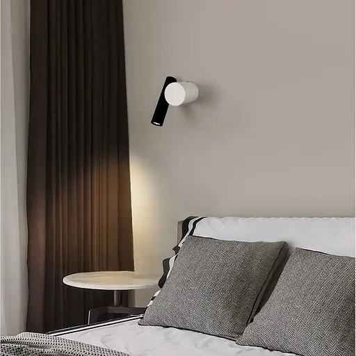 Бра зі спотом у чорно-білому корпусі 14х9 см Line F Арт. B326/1 BK|WT - фото 6