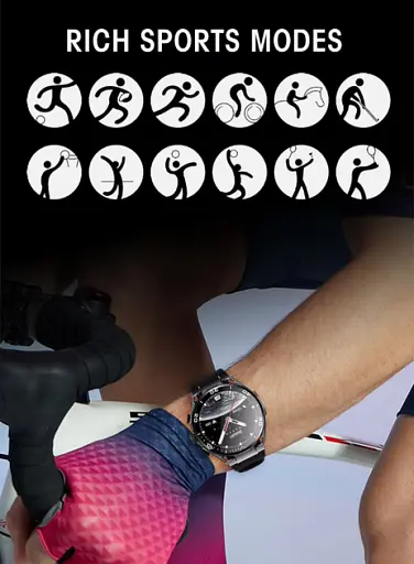 Смарт-годинник з навушниками Lemfo Q11 силіконовий ремінець Black Black (18755) - фото 5