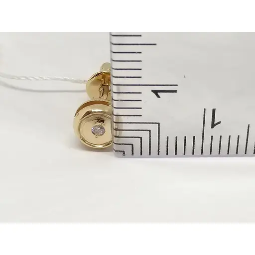 Золоті сережки-пуссети Імперія золота з фіанітами. СП132И - фото 3