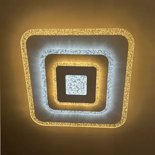 Cвітильник LED з прозорим акриловим розсіювачем 35х35 см | Line F | Арт. 2234-350 Q WT - фото 2